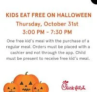 Chick-fil-A Halloween 2025 with Specials Deals, and Events 5 Free Kids’ Meal on Halloween